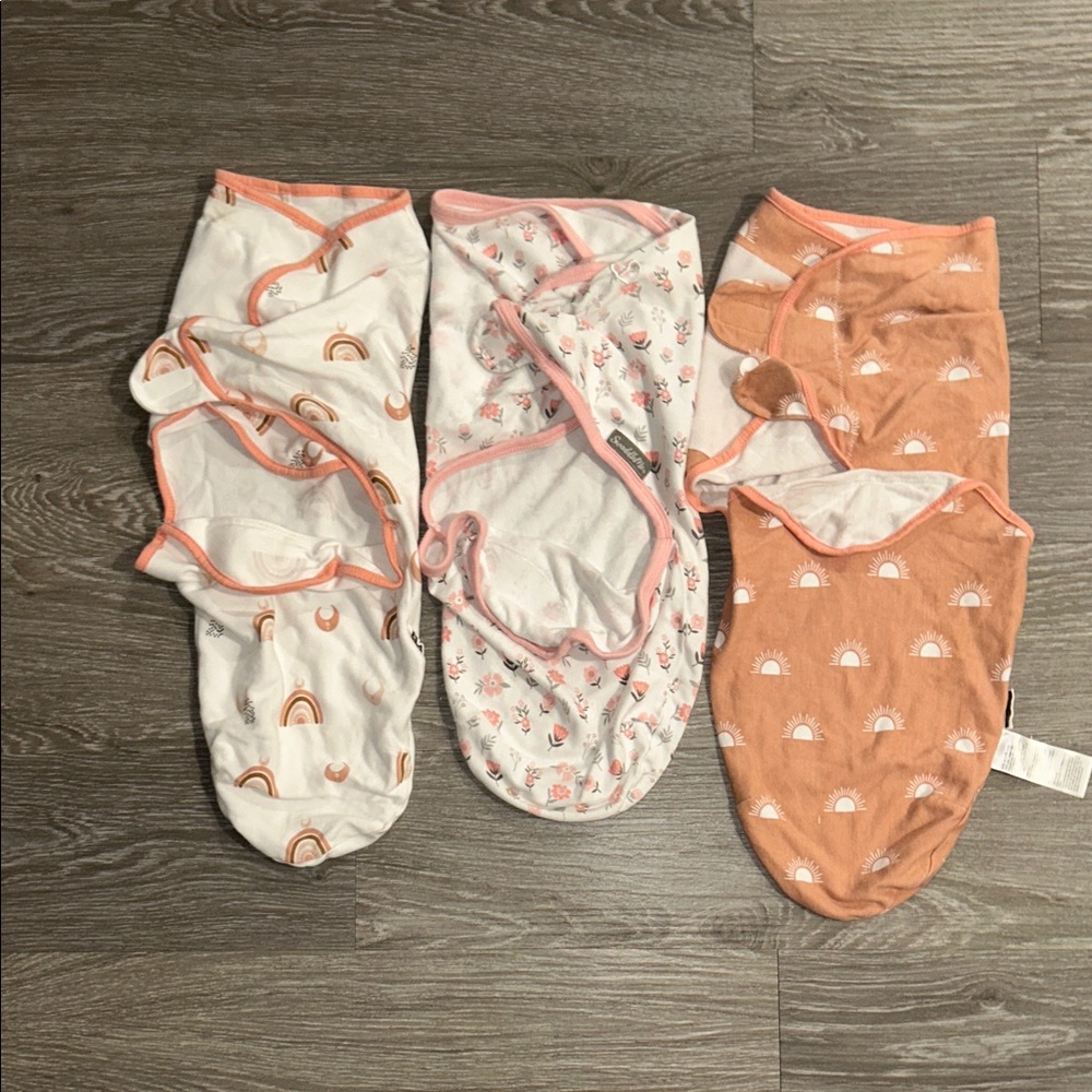 SwaddleMe Kids Bottoms - White, Pink, and Orange